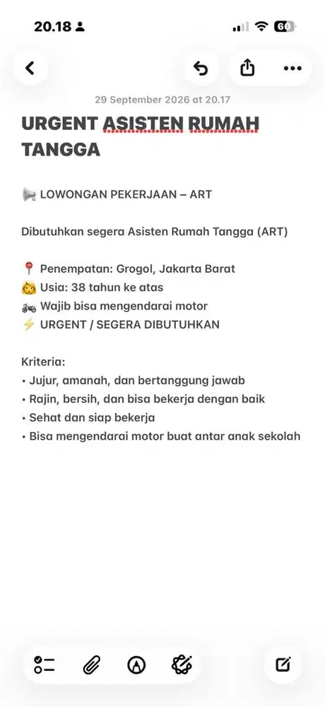 Urgent loker ART