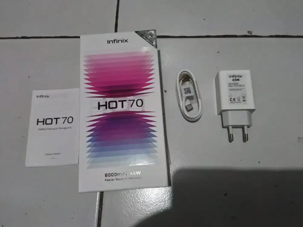 Infinix hot 70 (baru seminggu) full set