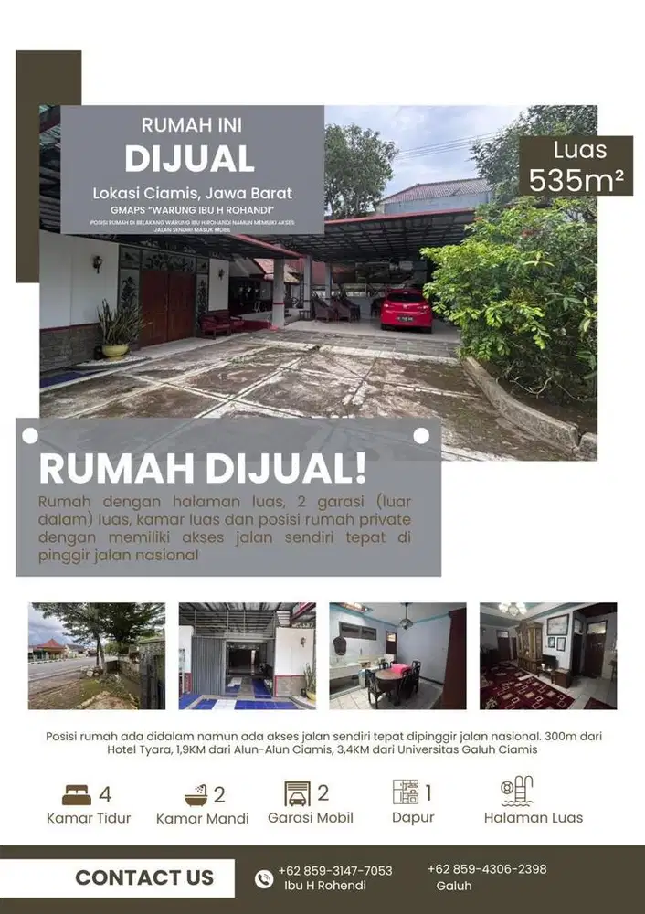 Dijual rumah lokasi ditengah kota