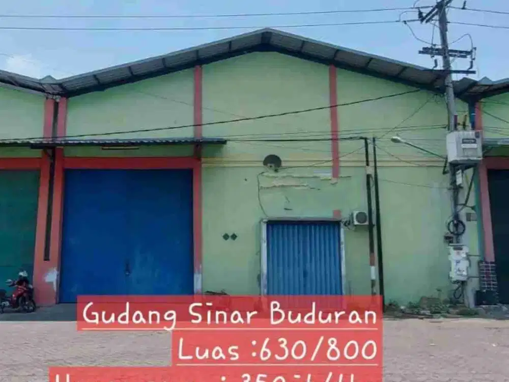 Disewakan gudang sinar buduran 2