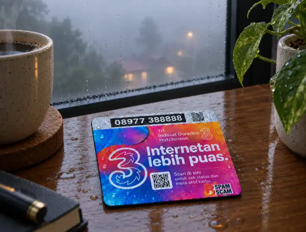 (bisa COD) Nomor CANTIK kartu TRI INDOSAT 11 digit HOKI PANCA 88888