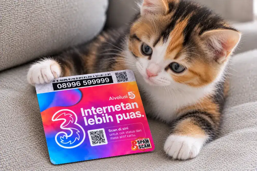 (bisa COD) Nomor CANTIK kartu TRI INDOSAT 11 DIGIT HOKI PANCA 99999