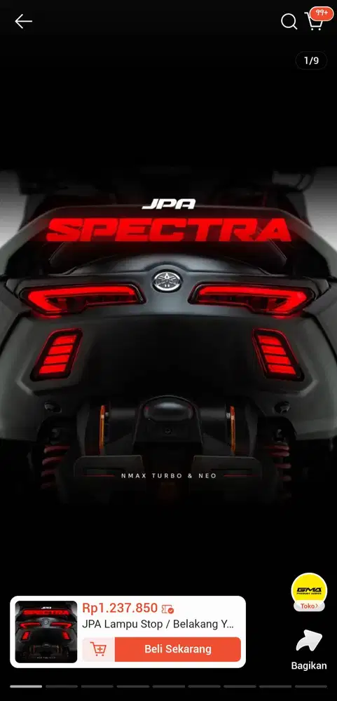 LAMPU BELAKANG/ STOPLAMP NMAX TURBO/ NEO TYPE SPECTRA