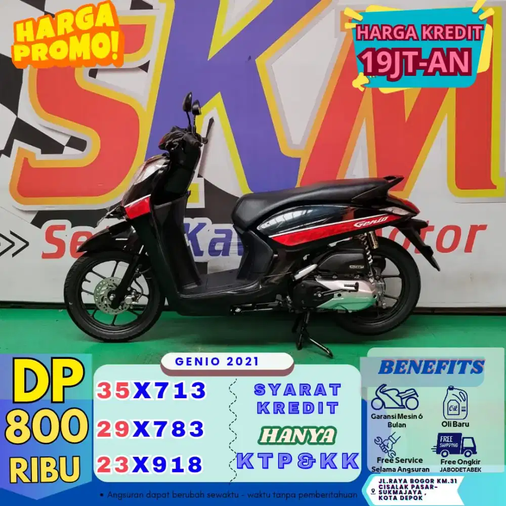DP 800k Honda Genio 2021 cash/credit