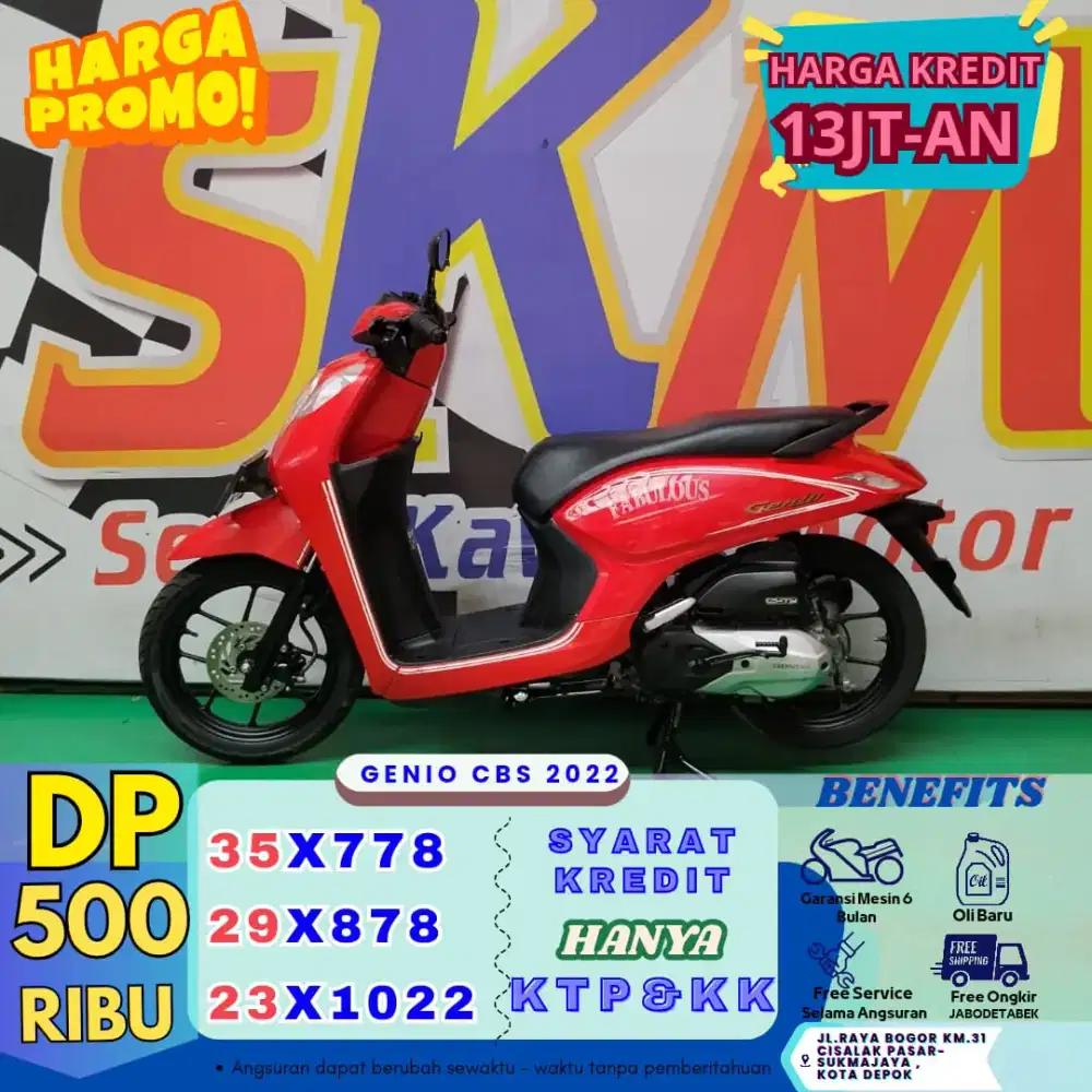 DP 500rb Honda Genio 2022 cash/credit