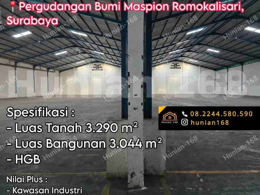 Tanah Gudang Kavling Industri Pergudangan Bumi Maspion Romokalisari Benowo Surabaya Gresik Lahan Parkir Parkiran Depo Container Raya Tambak Langon Osowilangun Osowilangon Kavling Gudang
