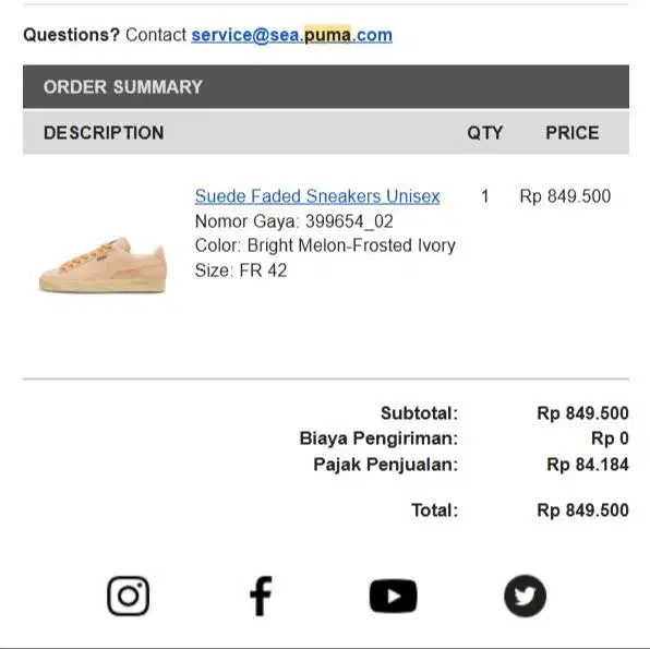 Preloved Puma Suede Faded Sneakers – Bright Melon/Frosted Ivory