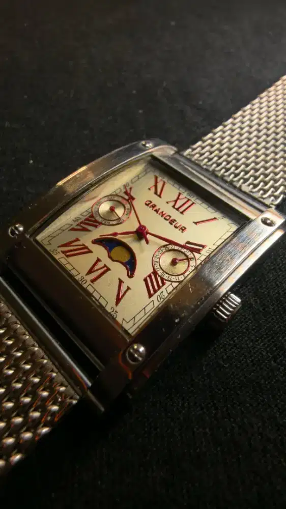 Jam tangan Grandeur Moonphase Quartz Ori VERY RARE ( NORMAL & MULUS )