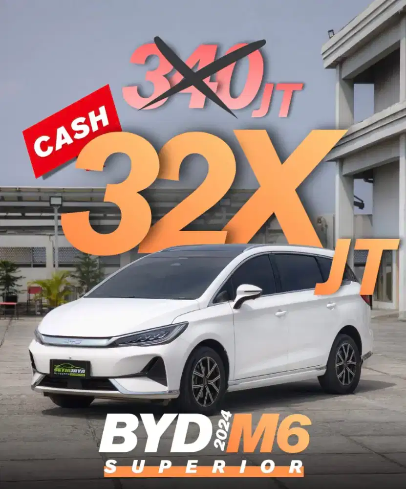 BYD M6 SUPERIOR CAPTAIN SEAT 7 seater Listrik matic 2024