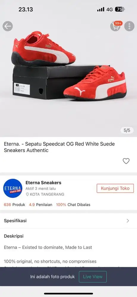 Sepatu puma speed cat
