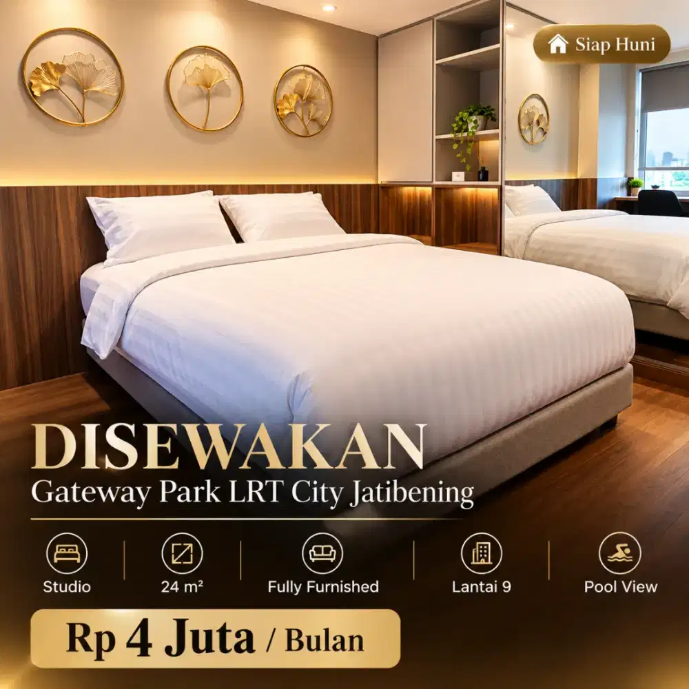 DISEWAKAN — GATEWAY PARK LRT CITY JATIBENING