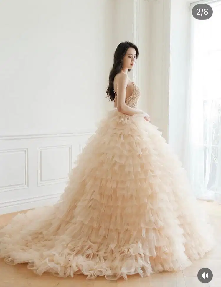 Dijual Gaun Pengantin Prewedding Preloved Tutu Ekor