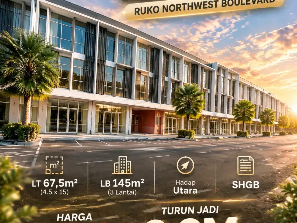 LANGKA JUAL CEPAT RUKO NORTHWEST BOULEVARD CITRALAN UTARA DKT PALMA