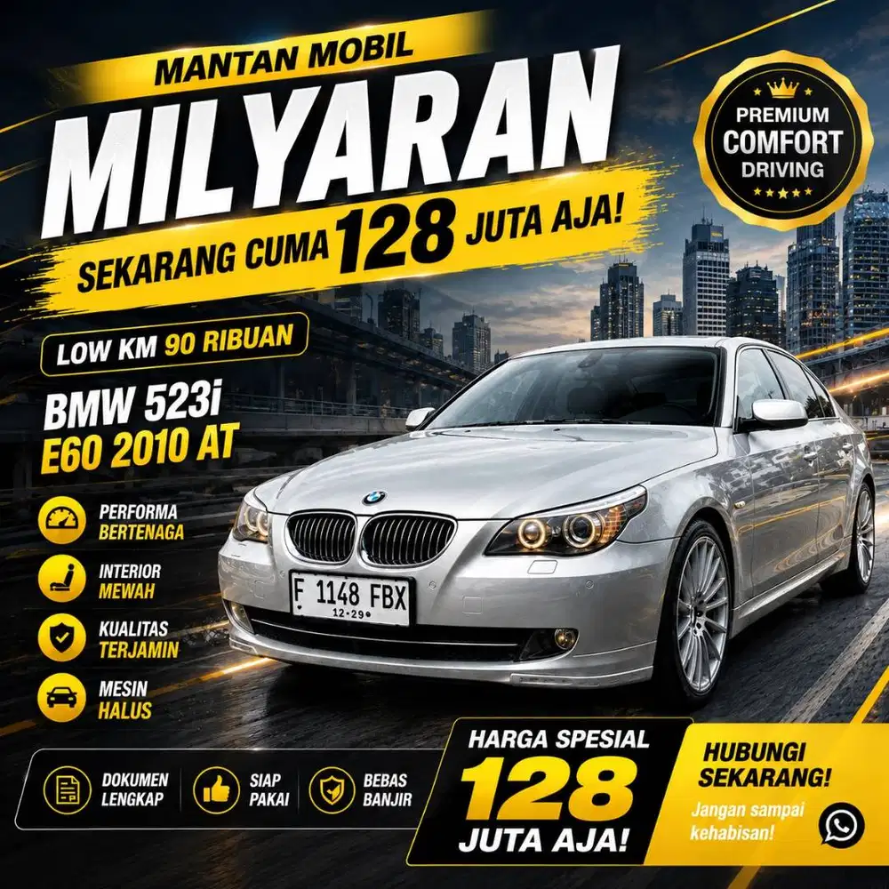 BMW 523i AT 2010 E60 Low KM Velg Hamman Kaleng Panjang Milik Pribadi
