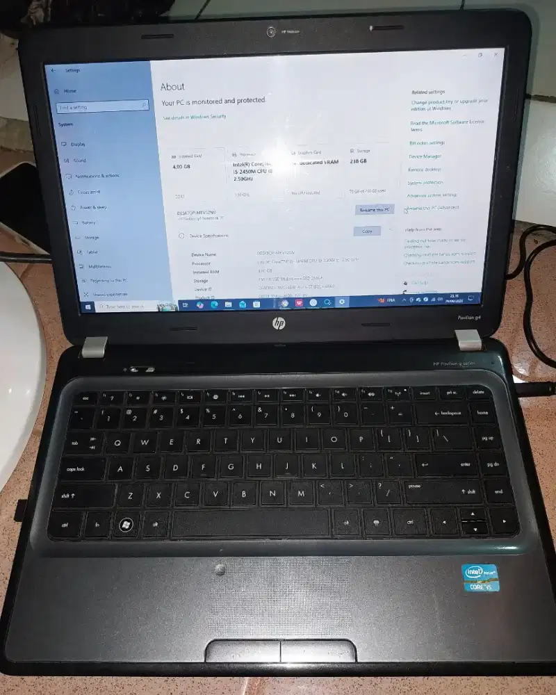 Jual laptop bekas HP core5