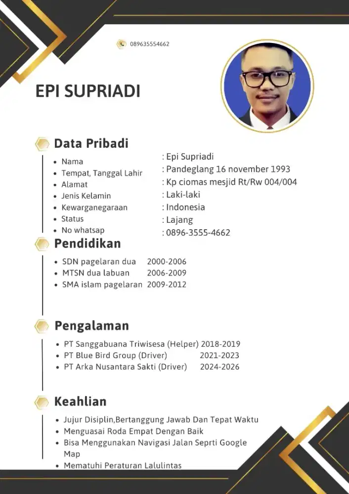Cari kerja sebagi driver