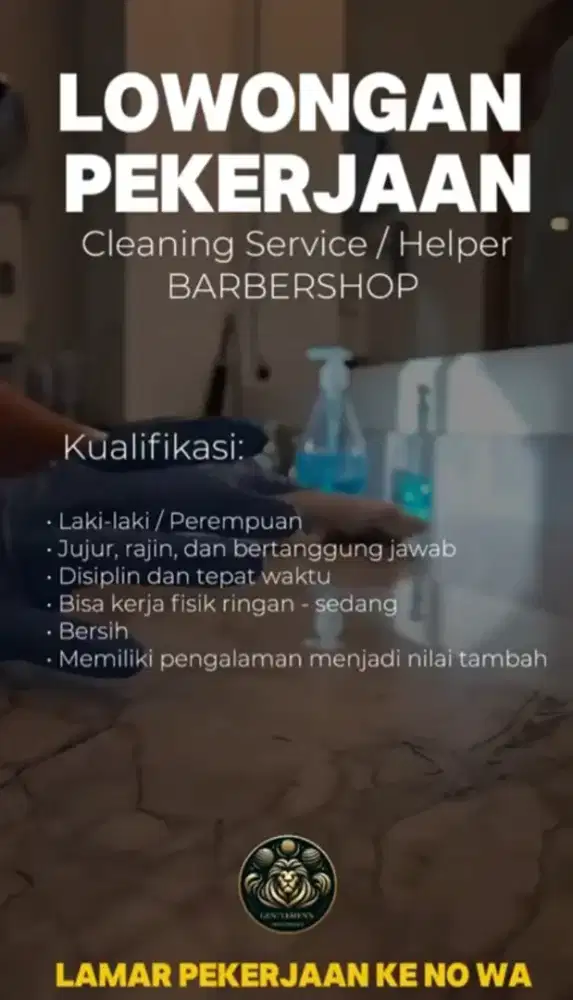 Lowongan kerja cleaning service