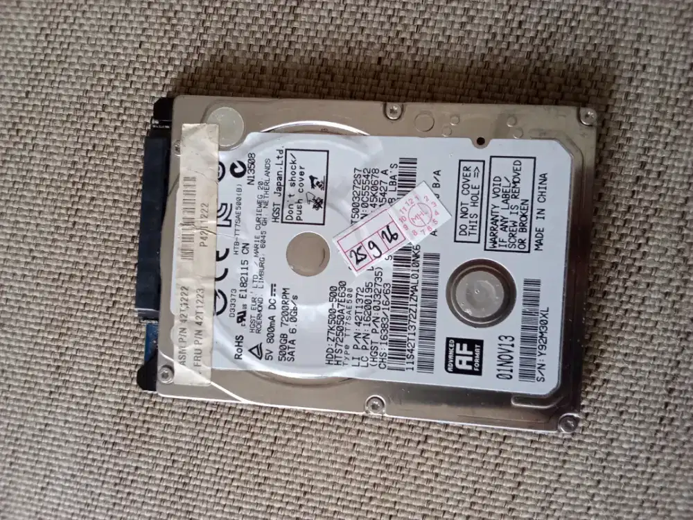 Hardisk Internal HGST 500 GB 2,5.