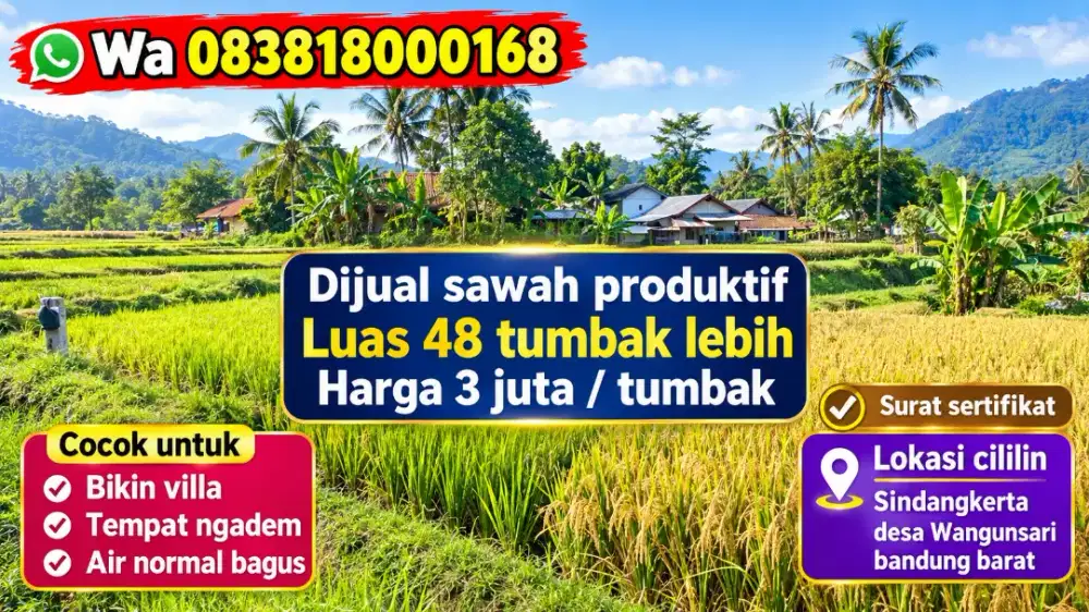 Dijual sawah produktif