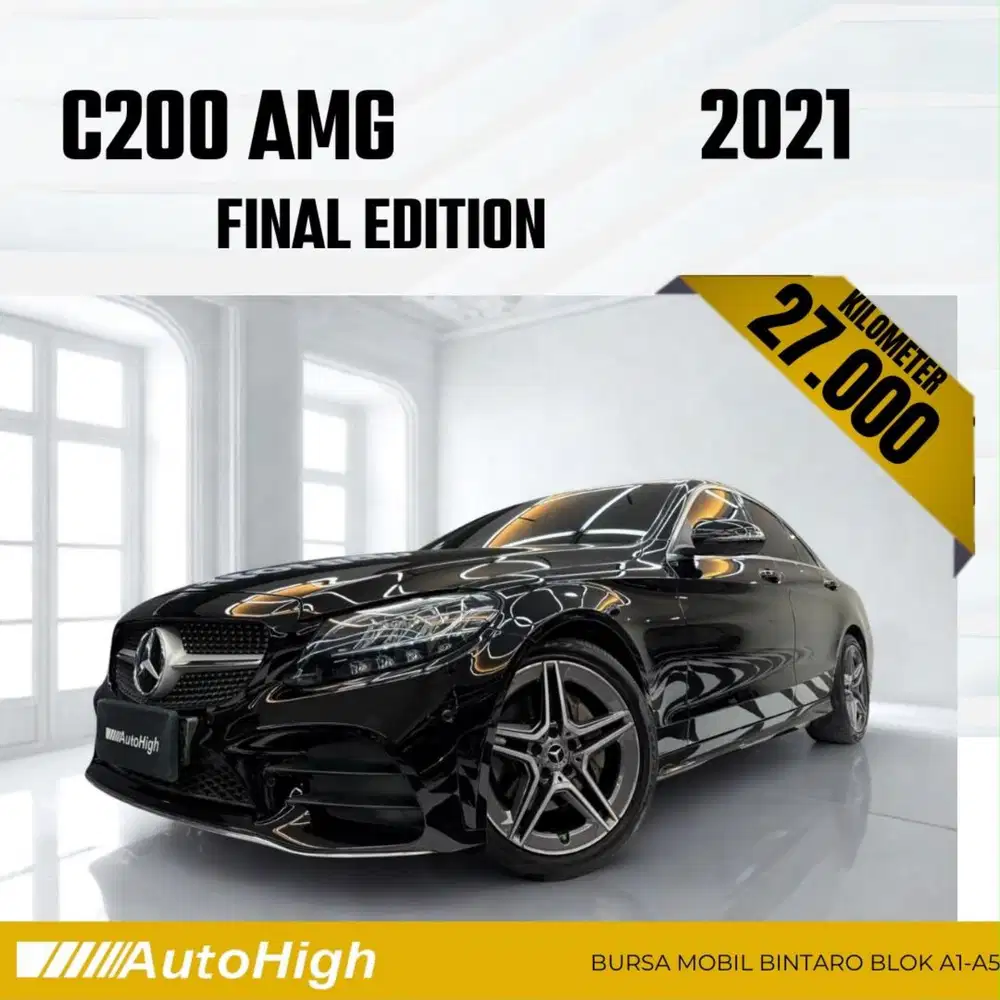 DP10% [Km27.000] C200 AMG 2021 Black Reg 2022 #AUTOHIGH