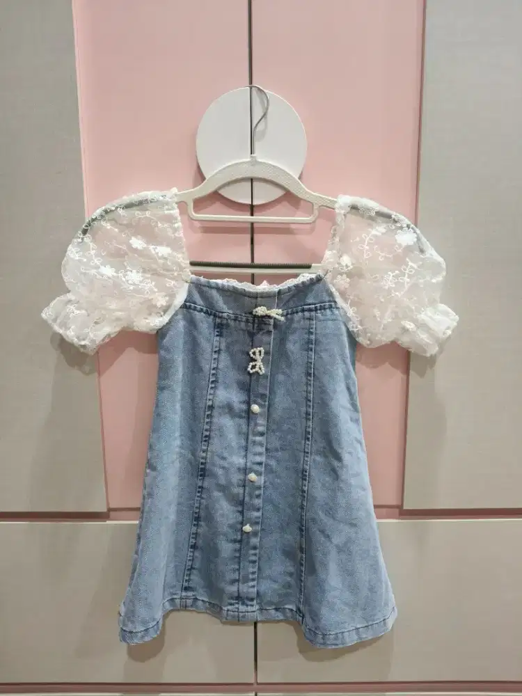Dress denim anak cewek kids