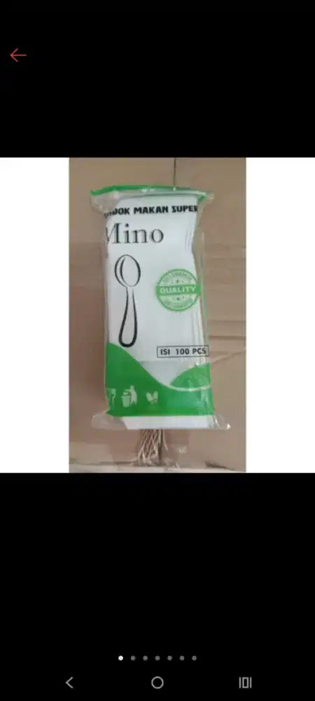 100pcs Sendok Makan plastik / sendok makan panjang putih susu