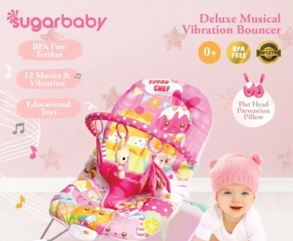Sugar baby bouncer pink
