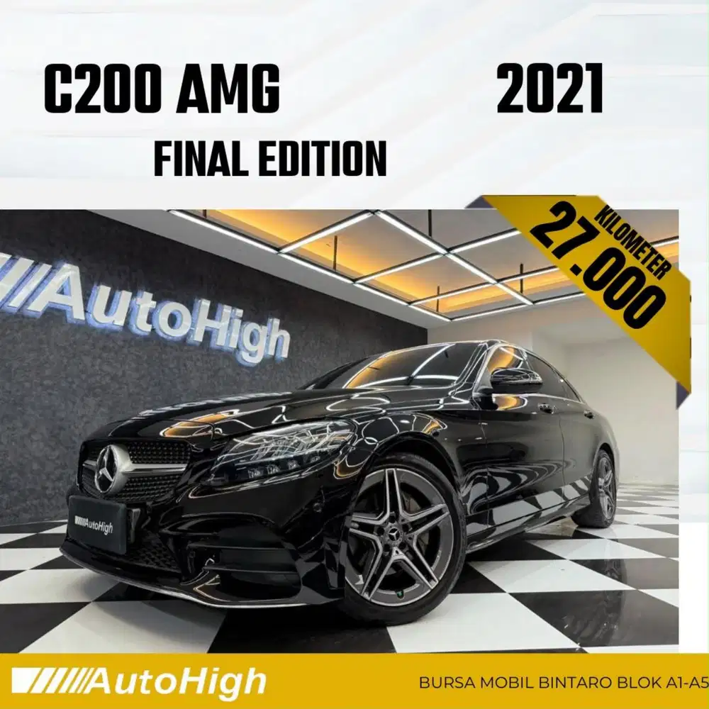DP10% [Km27.000] C200 AMG 2021 Black Reg 2020 #AUTOHIGH