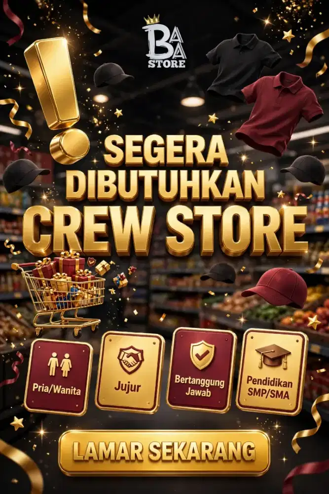 Loker Crew Store Pria & Wanita