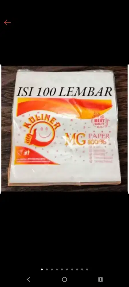 KERTAS BUNGKUS NASI KFC / KERTAS BUNGKUS HAMBUGER ISI 100 LEMBAR