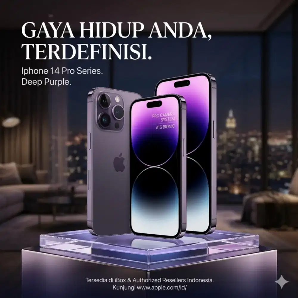 iPhone 14 Pro 128GB Deep Purple - BH 100% RESMI BEA CUKAI Fulls
