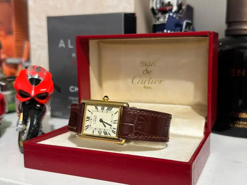 Cartier Tank Vintage Manual Wind Gold -orignal box