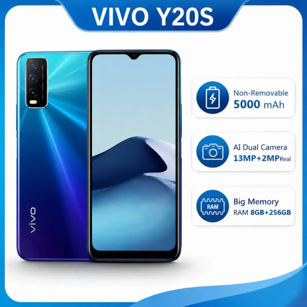 Smartphone Vivo Y20s asli ori handphone RAM 8/256GB  Camera 13MP