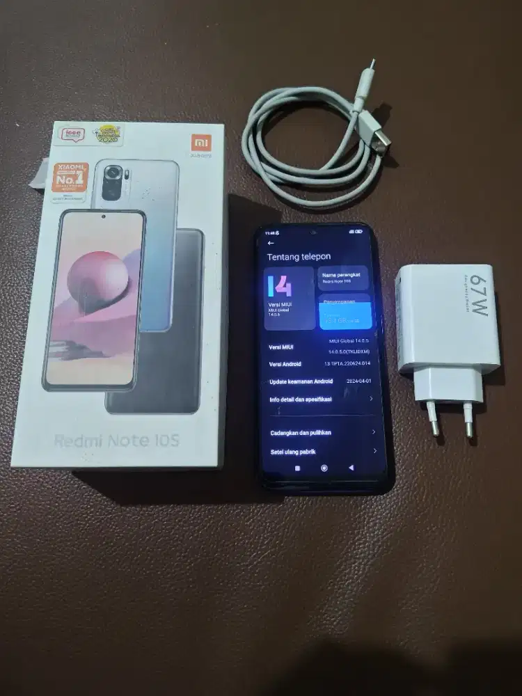 Redmi note 10s 8/128 Fullset