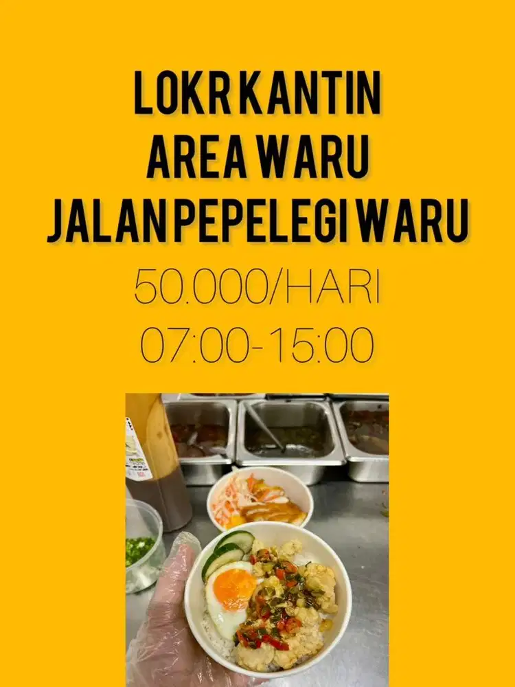 Loker penjaga kantin ricebowl