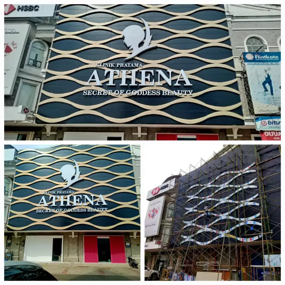 Aestheric Clinic Fasad. Facade ACP. Branding. Letter sign. Cladding