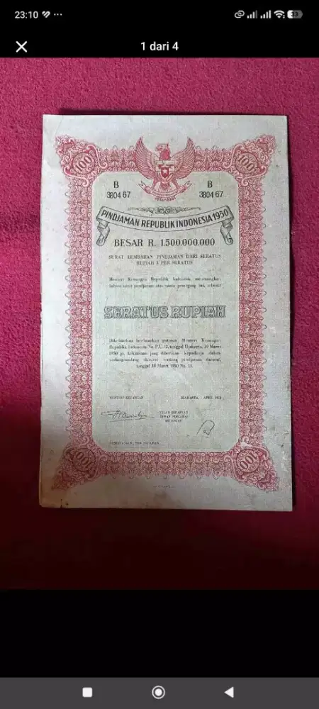 Dokument jadul 1950