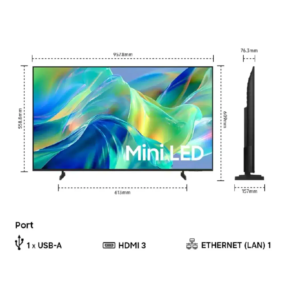 MiniLed Samsung 43 SmartTV 4K UHD Netflix YouTube Digital BARU Resmi