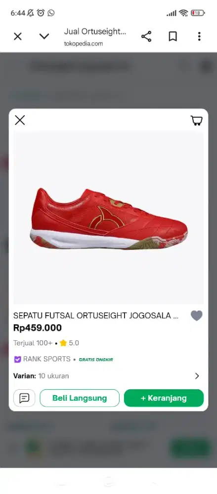 Sepatu futsal baru size besar