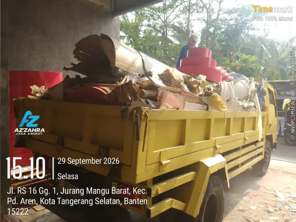 Jasa buang puing dan angkutan sampah