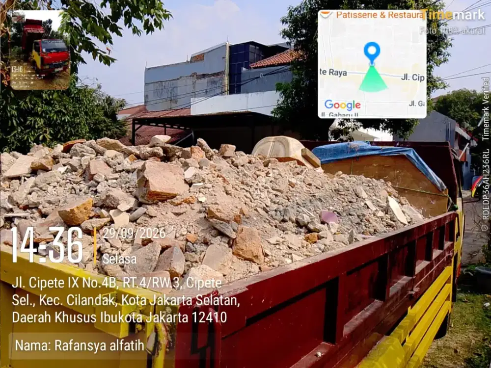 Jasa buang puing dan pengurugan