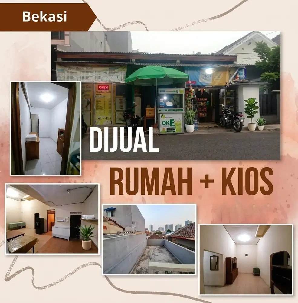 Jual MURAH rumah dan 2 Kios Terisi, Kayuringin, dkt Summarecon Bekasi
