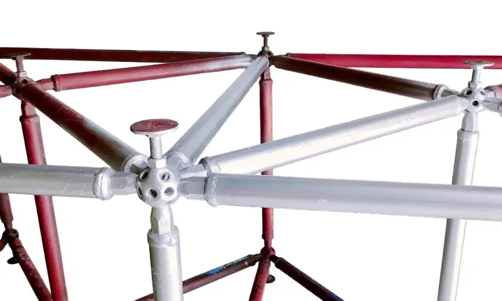 Meja Kaca space frame