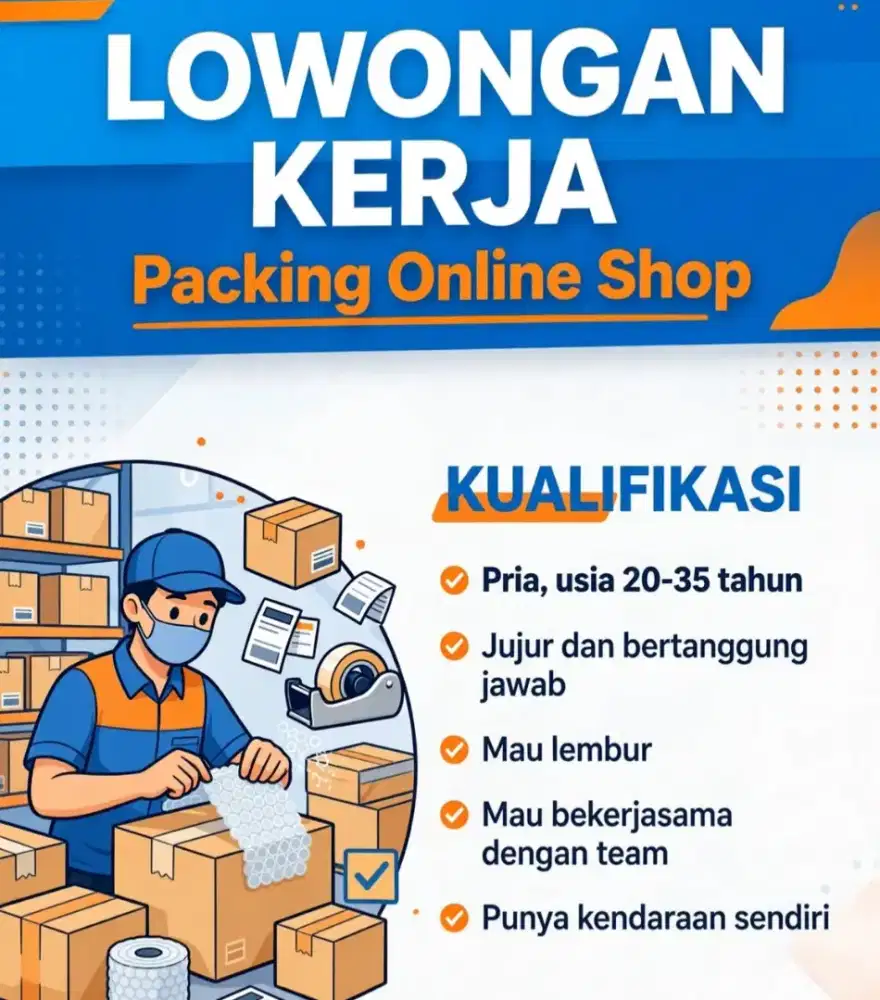 Lowongan Kerja Packing Online Shop