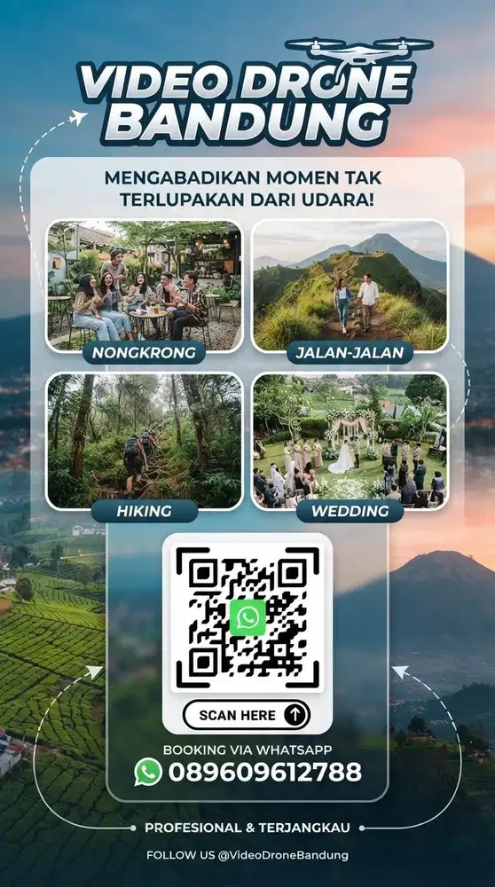 JASA FOTO VIDEO DRONE 4K | Aerial Cinematography | Wedding, Properti,