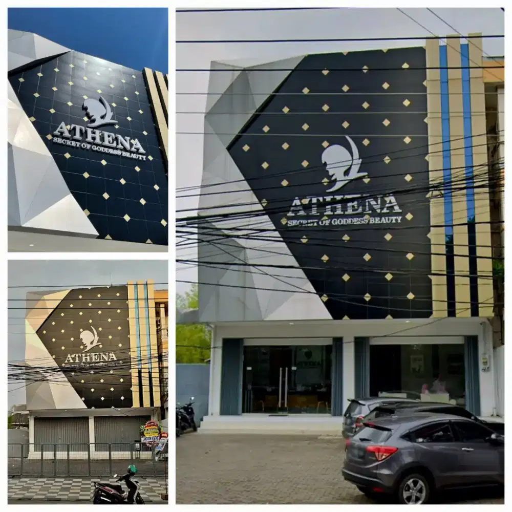Custom Facade. Fasad. ACP Cladding. Curtain Wall. Branding letter sign