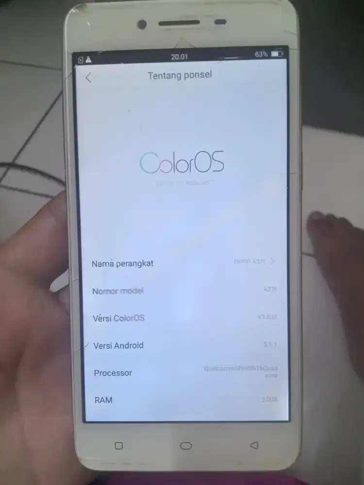 HP OPPO A37 RAM 2/16 RETAK