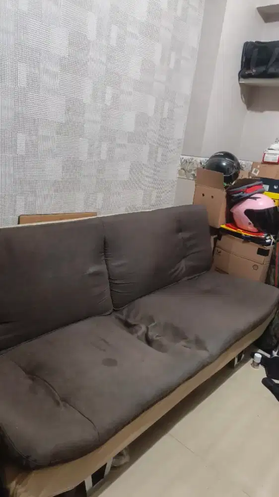 Sofa Bed 3 Seater Abu-abu dan  Bisa Jadi Tempat Tidur