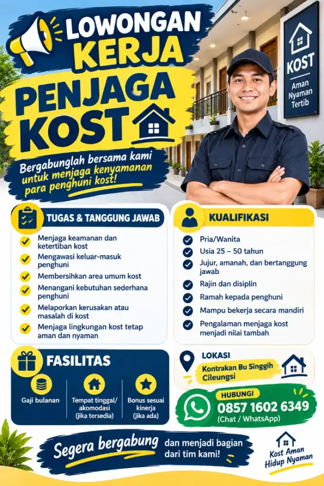 Penjaga kost kosan