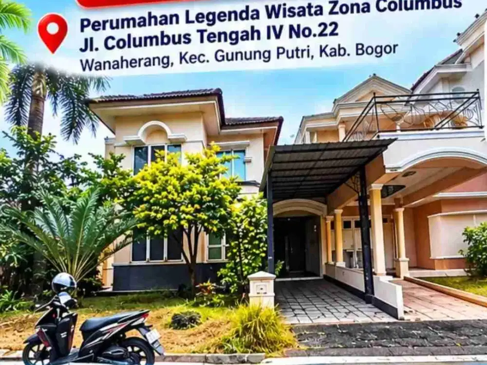 DIJUAL PERUMAHAN LEGENDA WISATA CLUSTER COLOMBUS VIA LELANG.